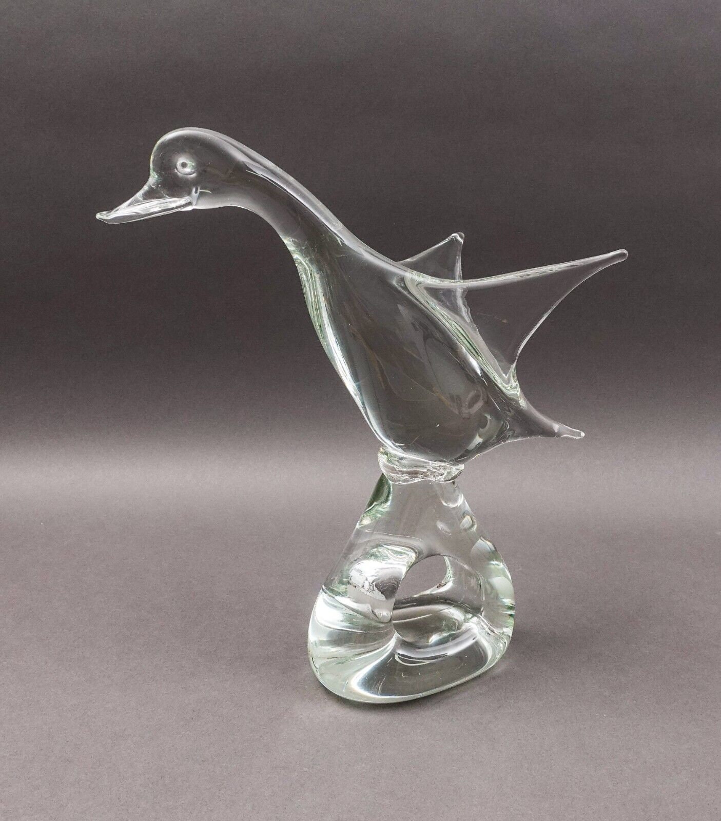 ZANETTI  MURANO  鳥　鴨　ダック　置物　イタリア　ガラス工芸 Licio Zanetti Italy Hand Blown Murano Art Glass Goose Duck