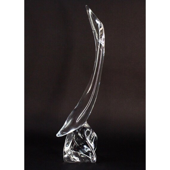鶴のクリスタルガラスの置物 MATS JONASSON マッツ・ヨナソン