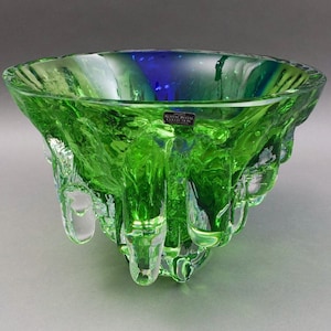 Kosta Boda Göran Wärff Signed Polar Art Glass Centerpiece Bowl Sculpture Rare