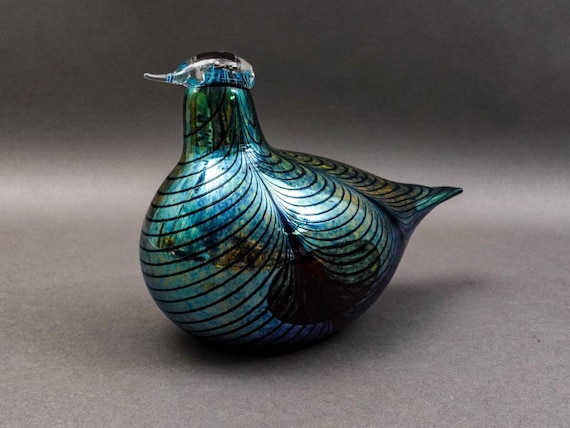 Iittala Finland Oiva Toikka Nuutajarvi Iridescent Glass Fasaani