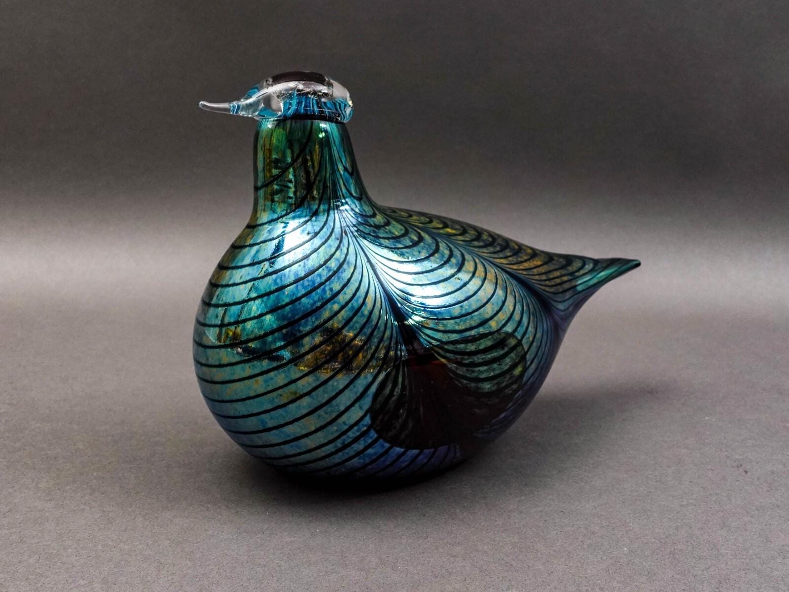 Iittala Finland Oiva Toikka Nuutajarvi Iridescent Glass Fasaani