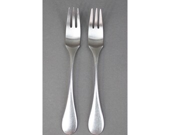 Lauffer Hackman Finland Mango Nanny Still Stainless 6.5" Salad Fork Flatware (2)