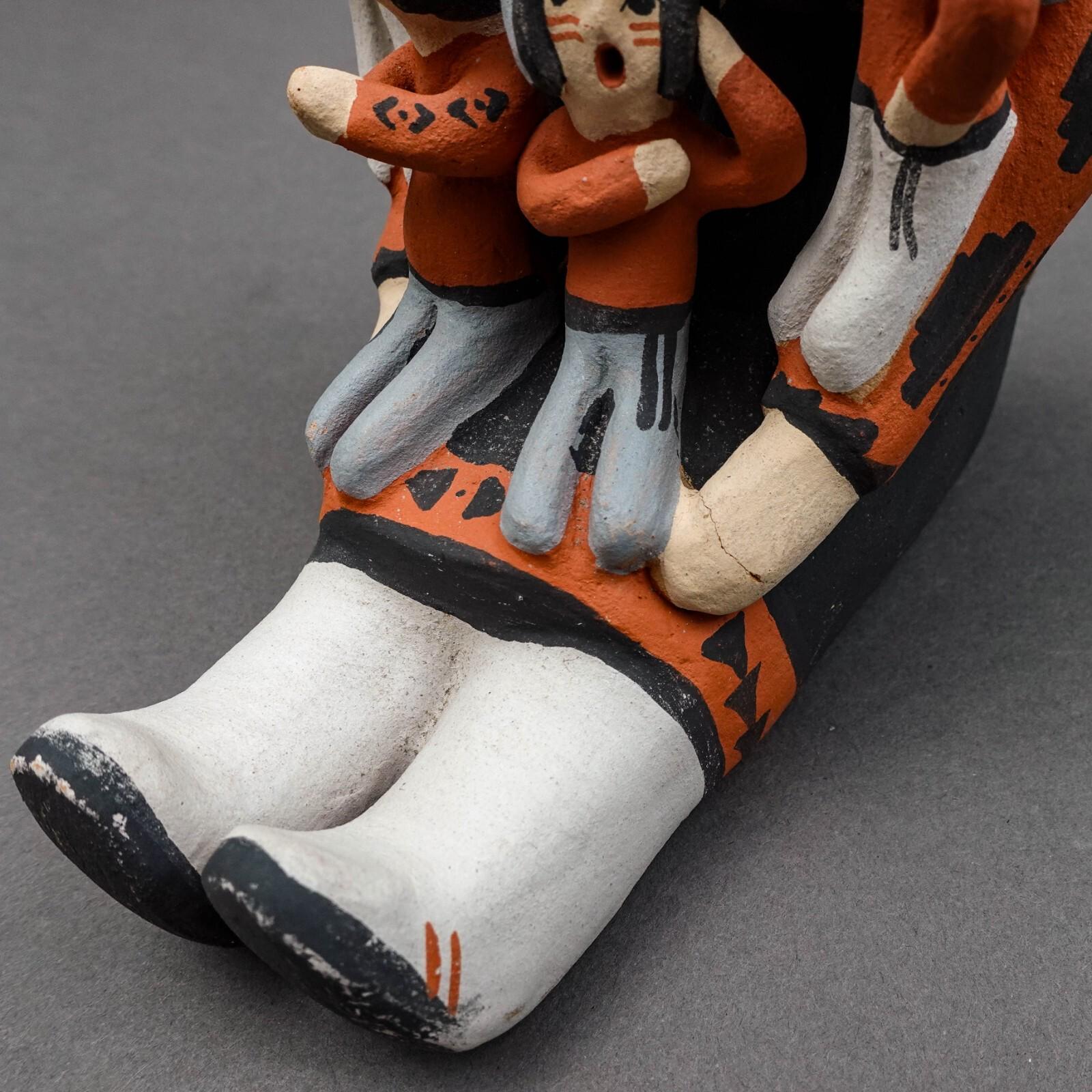 創作人形 少年オブジェ・『Fragmentum Temporis-08』 Chris Fragua Jemez Pueblo Storyteller 8 Children Pottery Sculpture