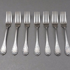 Christofle France Marly Silverplate 7&quot; Fish Fork Set Of 7
