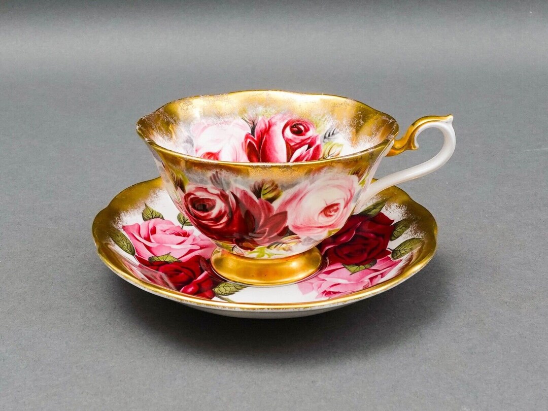 Royal Albert England Summer Bounty Series Ruby Tea Cup & Saucer - Etsy