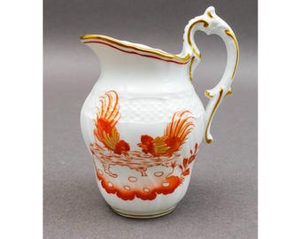 Richard Ginori Galli Rossi Siena Rust Cockerel Rooster Porcelain Creamer Jug
