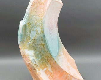 Tony Evans Signed Large Raku California Ceramic Studio Art Pottery Vase 20"