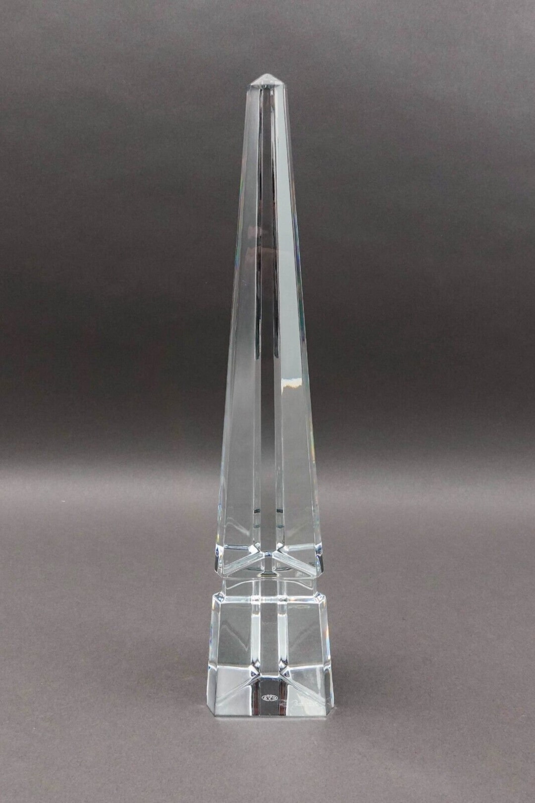 Baccarat France Osiris Crystal Obelisk Louxor Monument Sculpture
