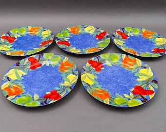 LAURE JAPY JARDIN リモージュ　カップソーサー＆プレート一式 Laure Japy Paris Limoges France Jardin Bleu Fruit Flat Cup