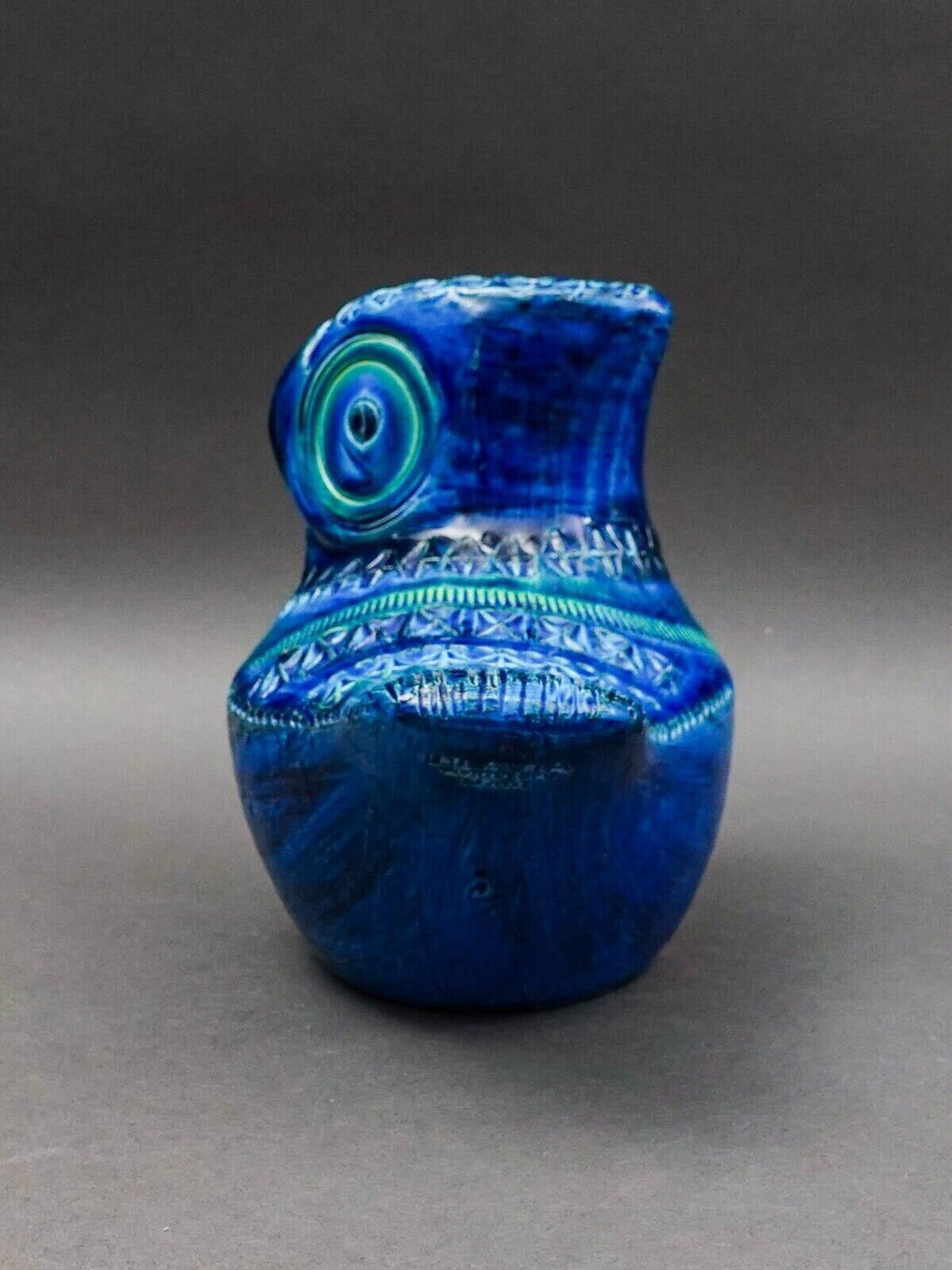 Bitossi Aldo Londi Flavia Montelupo Italy Rimini Blue Owl