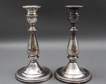 Mueck-Carey NY 263 Sterling Silver Weighted Candlesticks Candle Holder Set Of 2