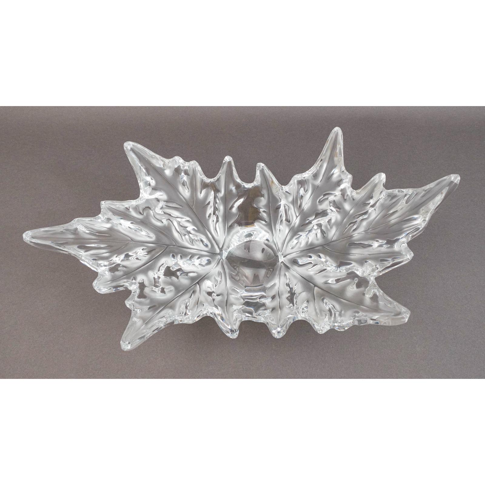 ラリック LALIQUE カプシン　いちょうの葉 クリスタル　プレート Lalique Leaf - Etsy