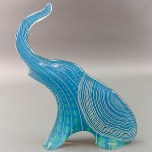 Abraham Palatnik Brazil Mid Century Lucite Acrylic Elephant Op Art Sculpture 9&quot;