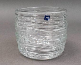 Vintage Dresden Hand-cut Lead Crystal Bowl Vase: Signed German