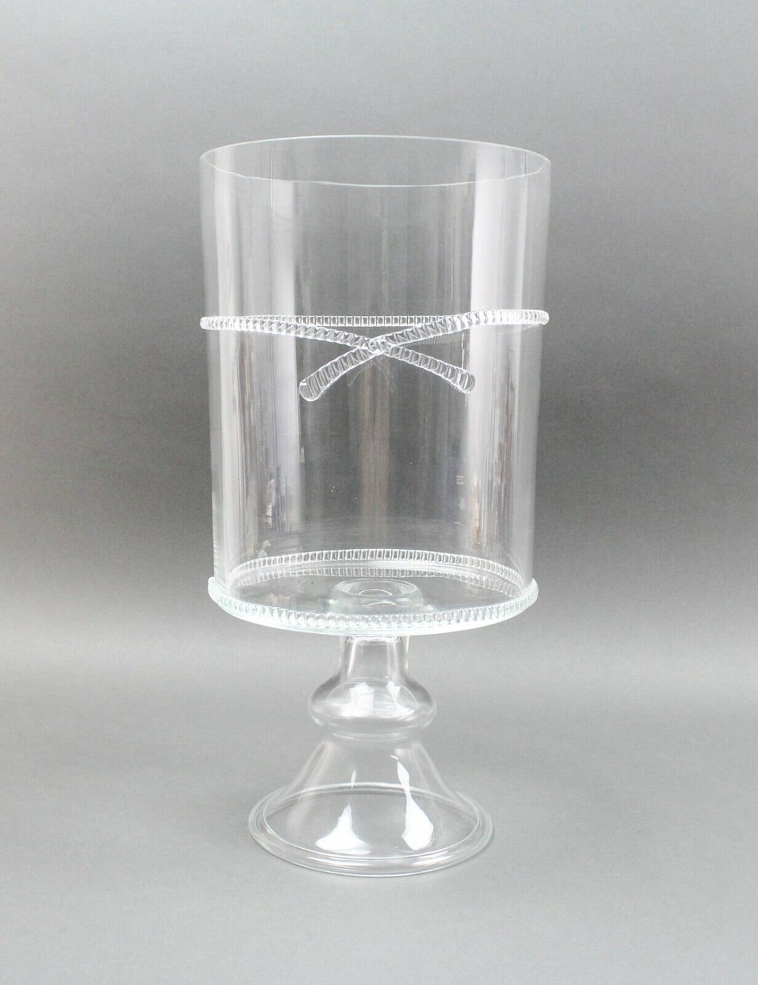 Juliska 2003 Signed Fiorella Large Glass Hurricane Candle Etsy