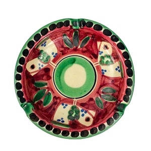 ヴィエトリ アート 陶器 イタリア Dip. A Mano 手描き 鳥 小型灰皿