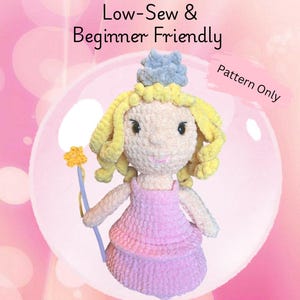 Glinda Doll Crochet Pattern: Low-Sew Beginner Friendly (PDF Pattern)