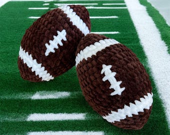 Crochet Football Plushie: Handmade Soft Baby Toy
