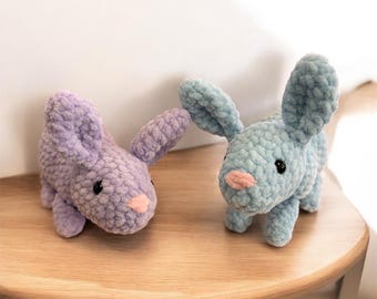 Handmade Crochet Bunny Plushie – Soft Pastel Easter Decor