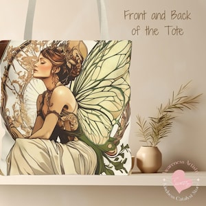 Art Nouveau Tote Bag | Alphonse Mucha style Art Bag | Gift for Art Lover | Fashionable Tote | Mother&#39;s Day Gift | Unique Shopper Bag