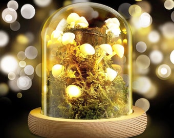 Lampe LED champignon magique - Veilleuse pour enfants - Lampe de chevet pour enfants - Lampe sur pied - Lampe de bureau de nuit - Abat-jour champignon