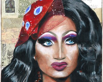 Angeria Paris Van Michaels Drag Queen Portrait, LGBTQ Art Print