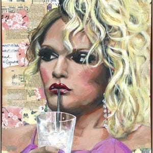 Willam, Drag Race legend. Drag queen portrait. Print from my original painting. Ideal Pride gift, LGBTQ wall art, queer decor