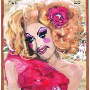 Alaska as Lil Poundcake, Drag Race portrait. Drag queen print from my original painting. Ideal Pride gift, LGBTQ wall art, queer decor.