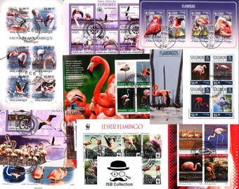 Collection of canceled flamingo blocks