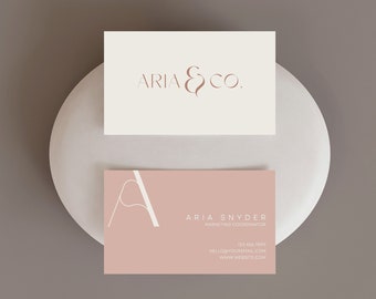 Szablon wizytówki Canva, edytowalny szablon wizytówki, wizytówka marketingowa firmy, minimalistyczna wizytówka, profesjonalna, natychmiastowe pobranie