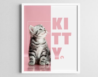 Plakaty z kreatywnymi portretami zwierząt, spersonalizowane nadruki z imionami, prezent z portretem kota i psa, rodzinne zwierzątko, kreatywny styl