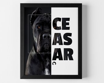 Niestandardowe, niezapomniane plakaty z portretami zwierząt, spersonalizowany projekt nadruku z imieniem, prezent z portretem kota i psa, rodzinne zwierzę, niepowtarzalny styl kreatywny