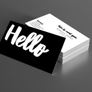 Hallo Canva visitekaartje sjabloon, bewerkbare visitekaartje sjabloon, zakelijke marketingkaart, leuk je te ontmoeten, instant digitale download