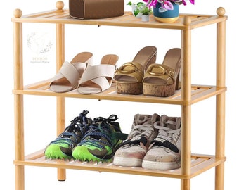 Free Standing Shelf Entryway and Closet Hallway | 3-Tier Shoe Rack | Multifunctional Racks For shoes , Plants pot , and hand bags