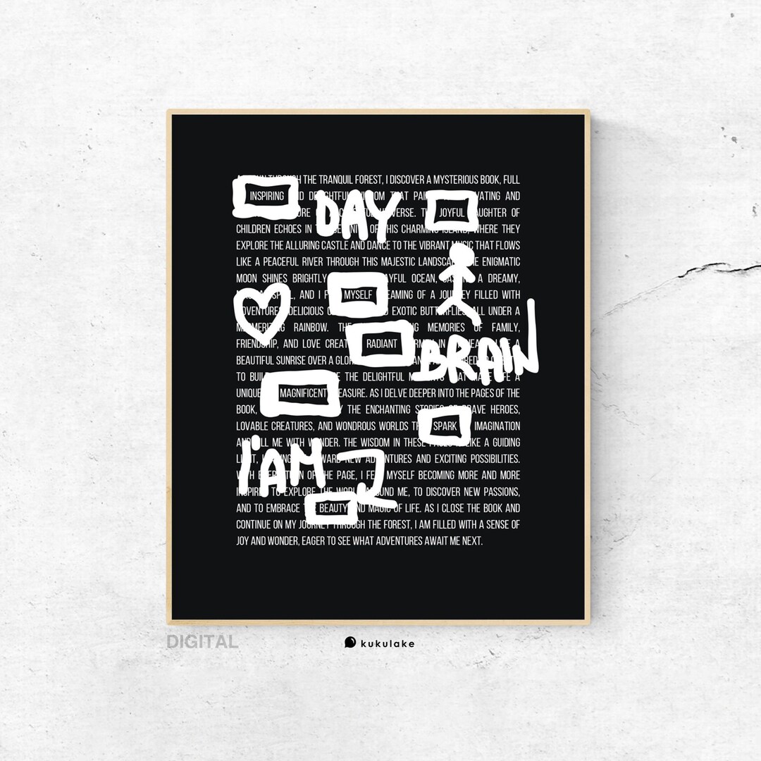 Motivational Art for Wall Decor, Poster With Doodle Art, Affirmation ...