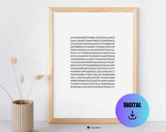 Cartel motivacional, Descarga digital, Palabras que motivan, Arte de pared para motivación, Decoración del hogar gamificada, Regalo para procrastinador