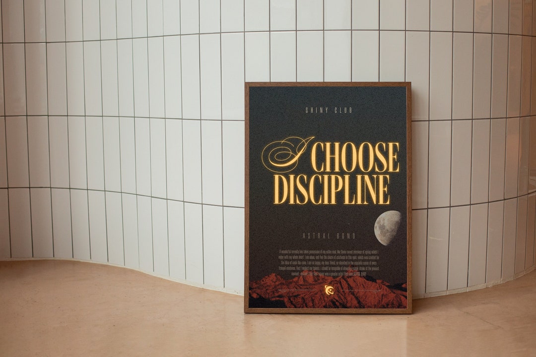 I Choose Discipline Poster Inspiration for Wall Decor Affirmations ...