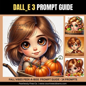 Fall Peek-a-Boo Prompt Guide: 14 Unique Prompt & 12 Stunning Sample Artworks| Ai Art Prompt Bundle| DALL-E3 Prompt| Create Unlimited Prompt