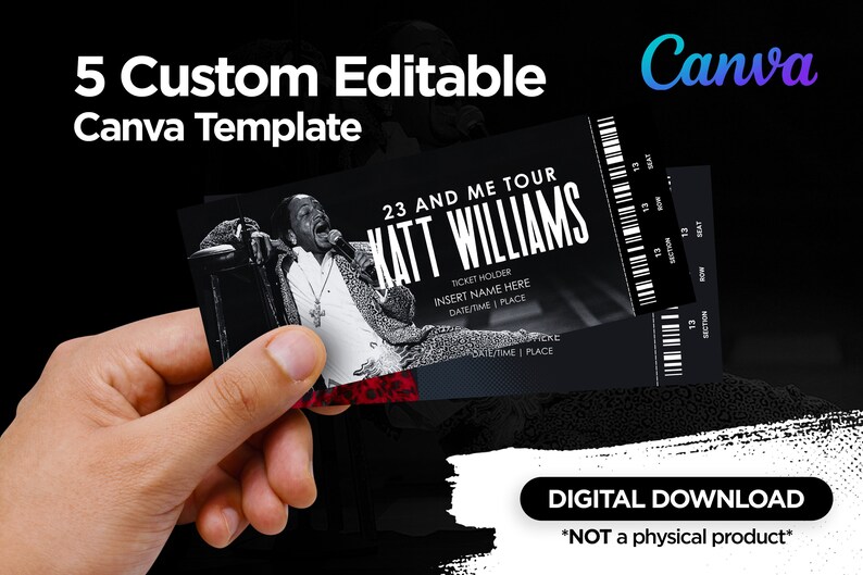 5 X Katt Williams 23 and Me Tour Ticket Template 2024 Personalized