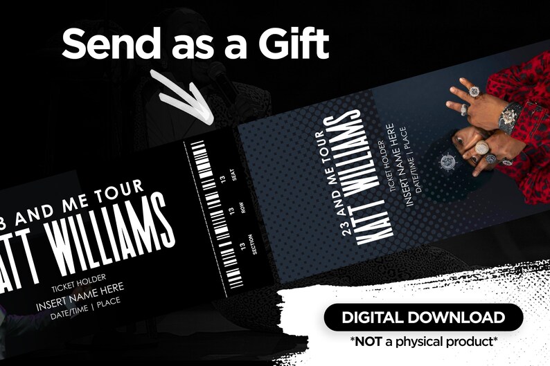 5 X Katt Williams 23 and Me Tour Ticket Template 2024 Personalized