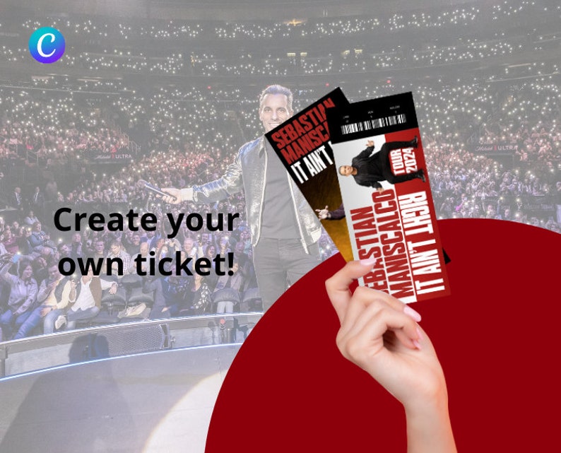 5 X Sebastian Maniscalco 'it Aint Right Tour Ticket Template 2025