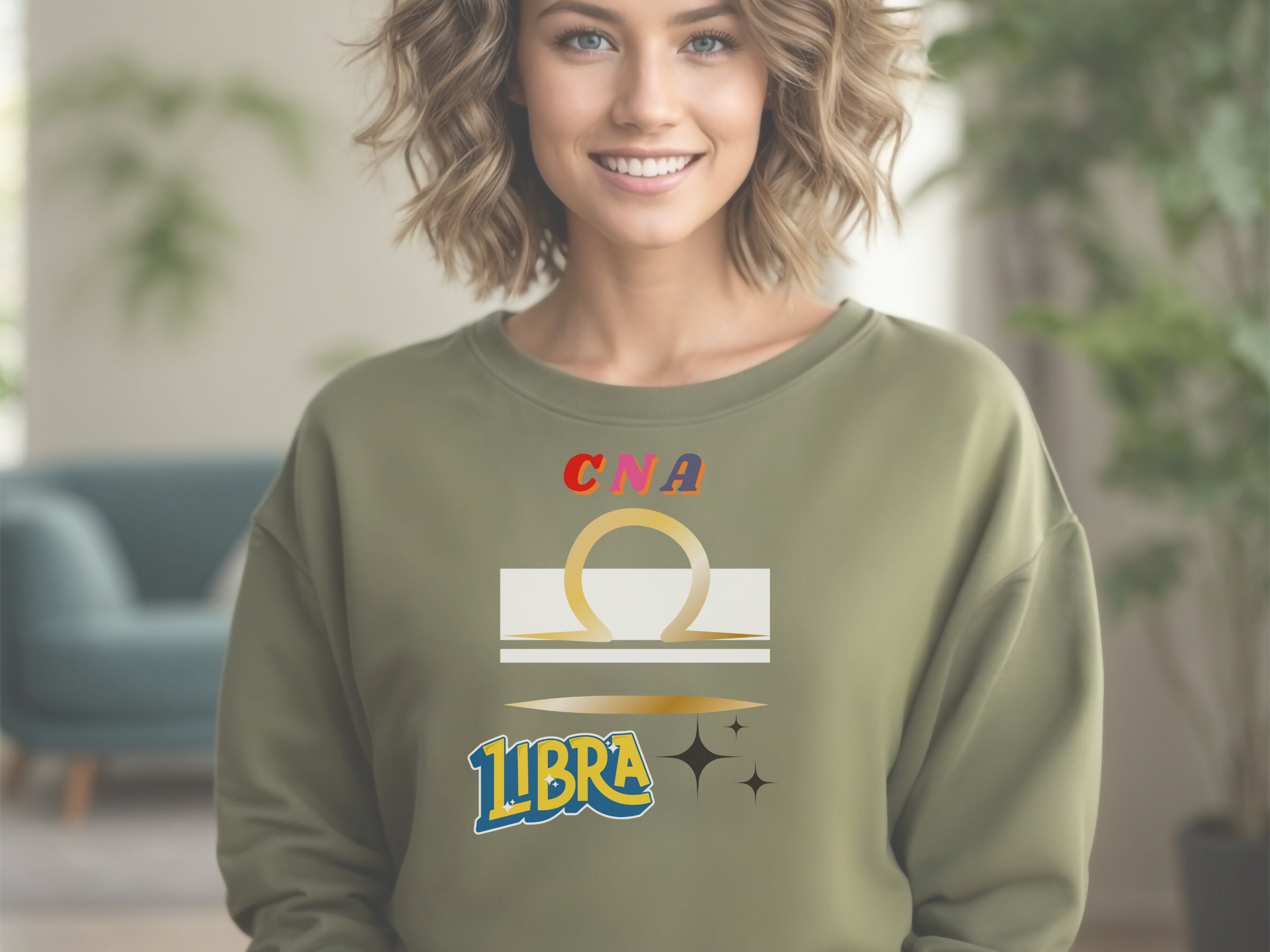 CNA Libra Zodiac Sweatshirt, Long Sleeve Nursing Assistant Gift - Etsy