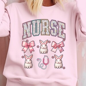 Nurse Easter Bunny Sweatshirt: Spring Student Nurse Pullover