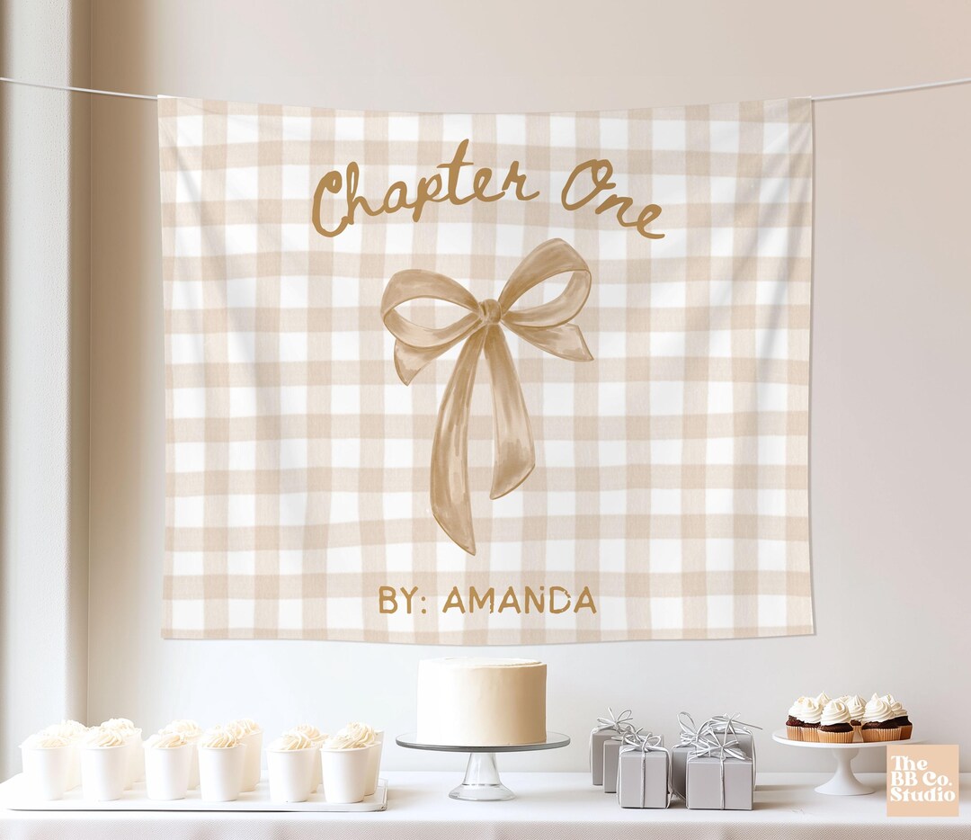Chapter One Backdrop Custom Chapter 1 Birthday Banner, Personalized Birthday Backdrop, Baby ...