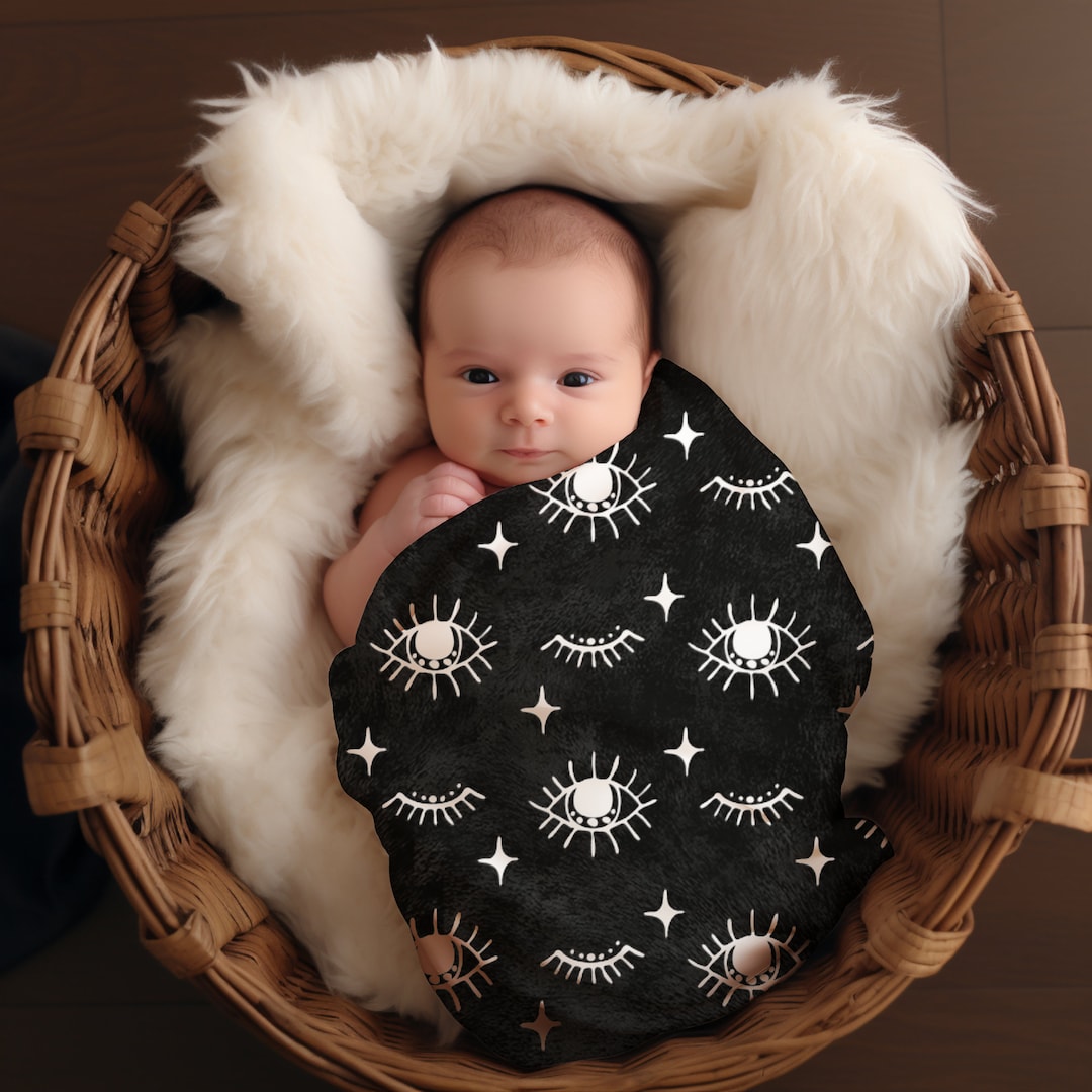 Goth Baby Blanket Witchy Baby Girl Swaddle Lovey Unique Etsy