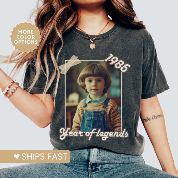 Personalized 40th birthday shirt, Custom picture shirt, 40 years old woman/men gift, Vintage Photo and year shirt, 30th 50th 60 gift for her