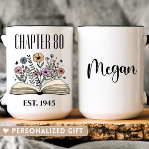 Custom 80th Birthday Gift, Chapter 80 Birthday, Personalized 80th birthday gifts for her, 80th Birthday Gifts for Grandma, Mom birthday gift
