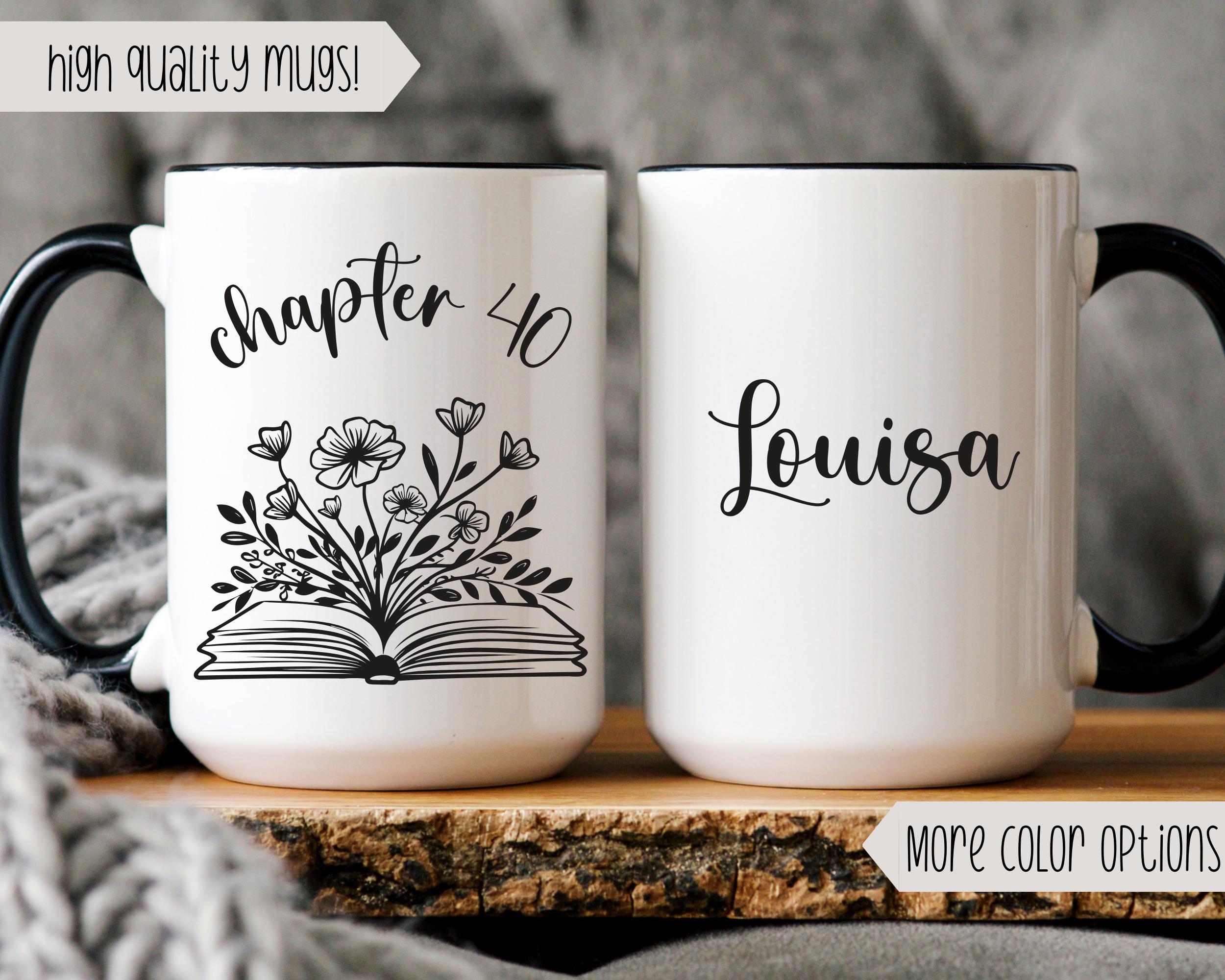 40th Years personalized gift, Custom mug for 40th birthday, Chapter 40 mug, Coffee cup with name, Birthday gift 1985, Custom birthday Mug.