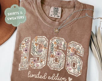 1966 Limited Edition Shirt, 60th Birthday Gift for Women, Wildflower Floral Tee, Born in 1966, Turning 60 Gift, Comfort Colors Shirt