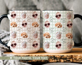 Custom Face Mug, Baby Face Mug, Personalized Coffee Mug With Photo, Grandma & grandpa gift, New Grandparents gift